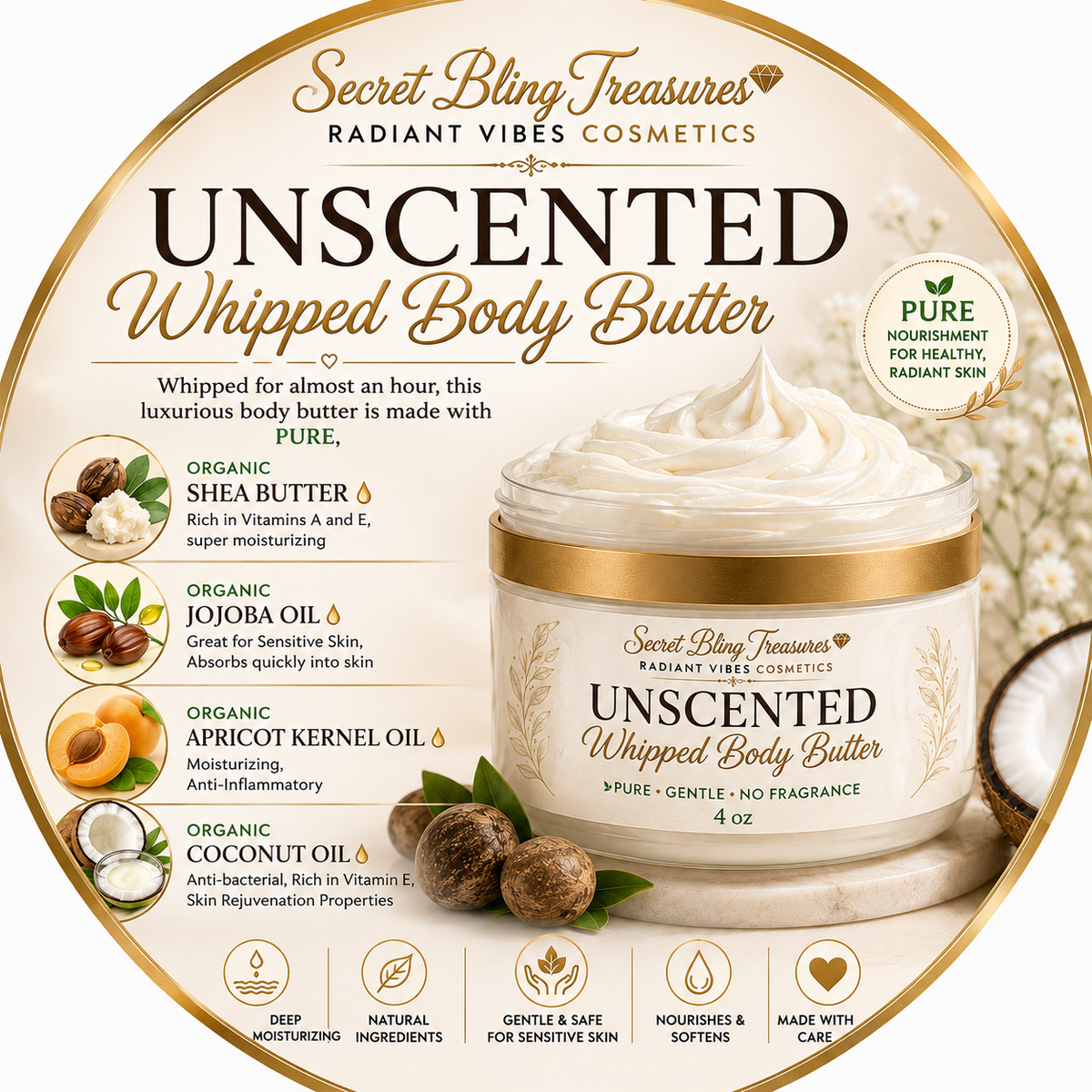 Unscented Whipped Shea Body Butter