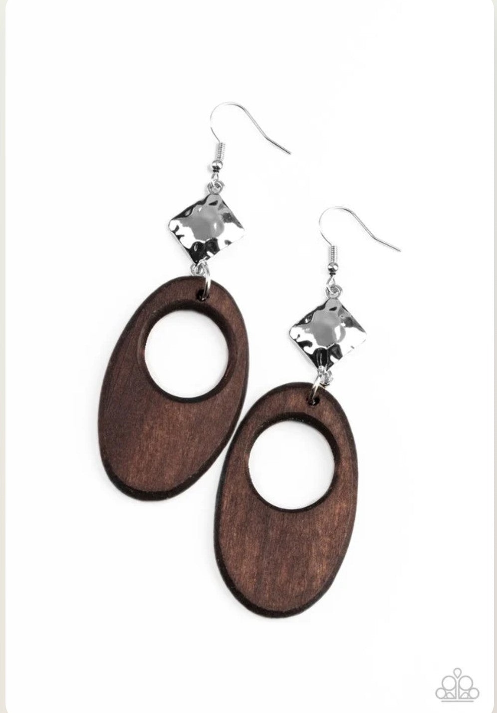 Retro  Reveal  Brown Earring