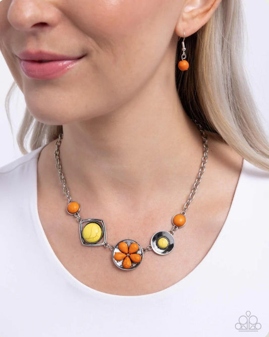 Stony Someday - Orange Necklace
