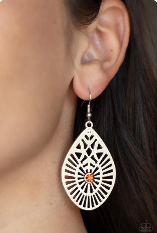 Modern Mural Brown Earring
