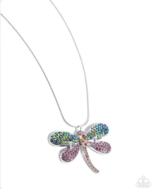 Dragonfly Defiance" Purple Necklace