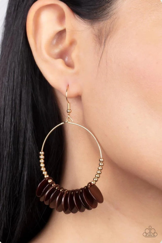 Caribbean Cocktail Brown Earring