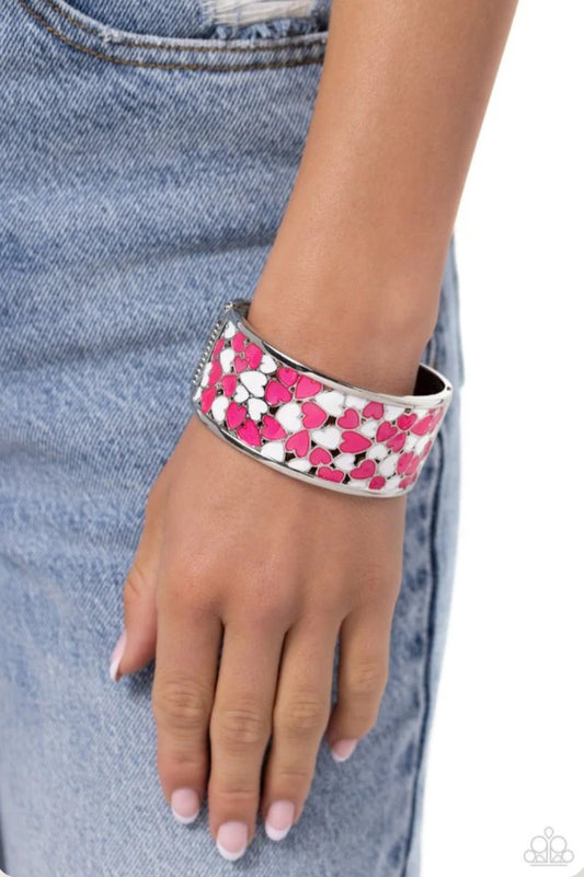 PENCHANT FOR PATTERNS Pink HINGE Bracelet