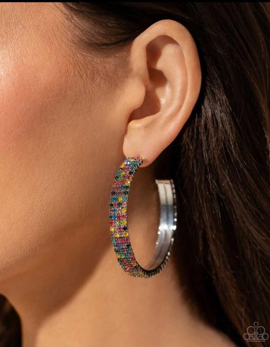 Rock Candy Range - Multi Bracelet and Stacked Symmetry - Multi Earring Set