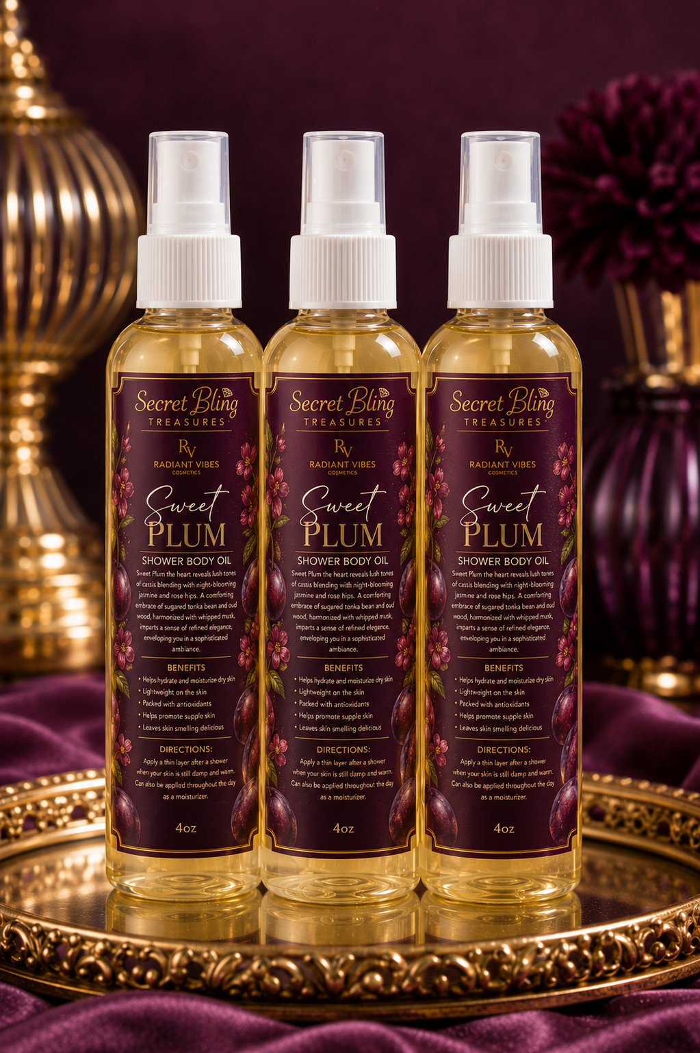 Sweet Plum Shower Body Oil