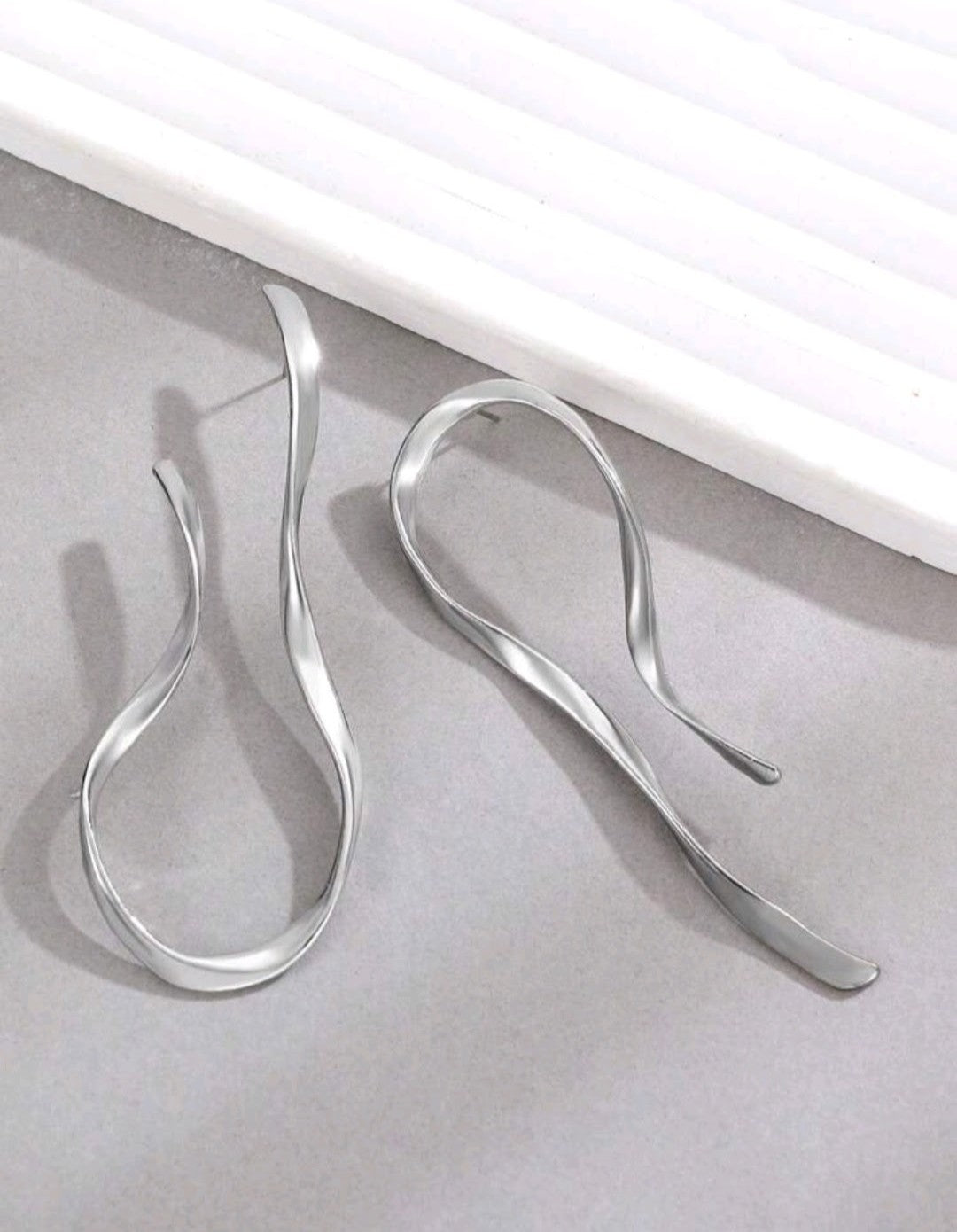 Geometric Way Silver Earring