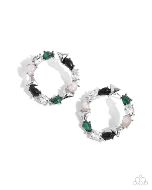Triangular Talent - Green  Earring