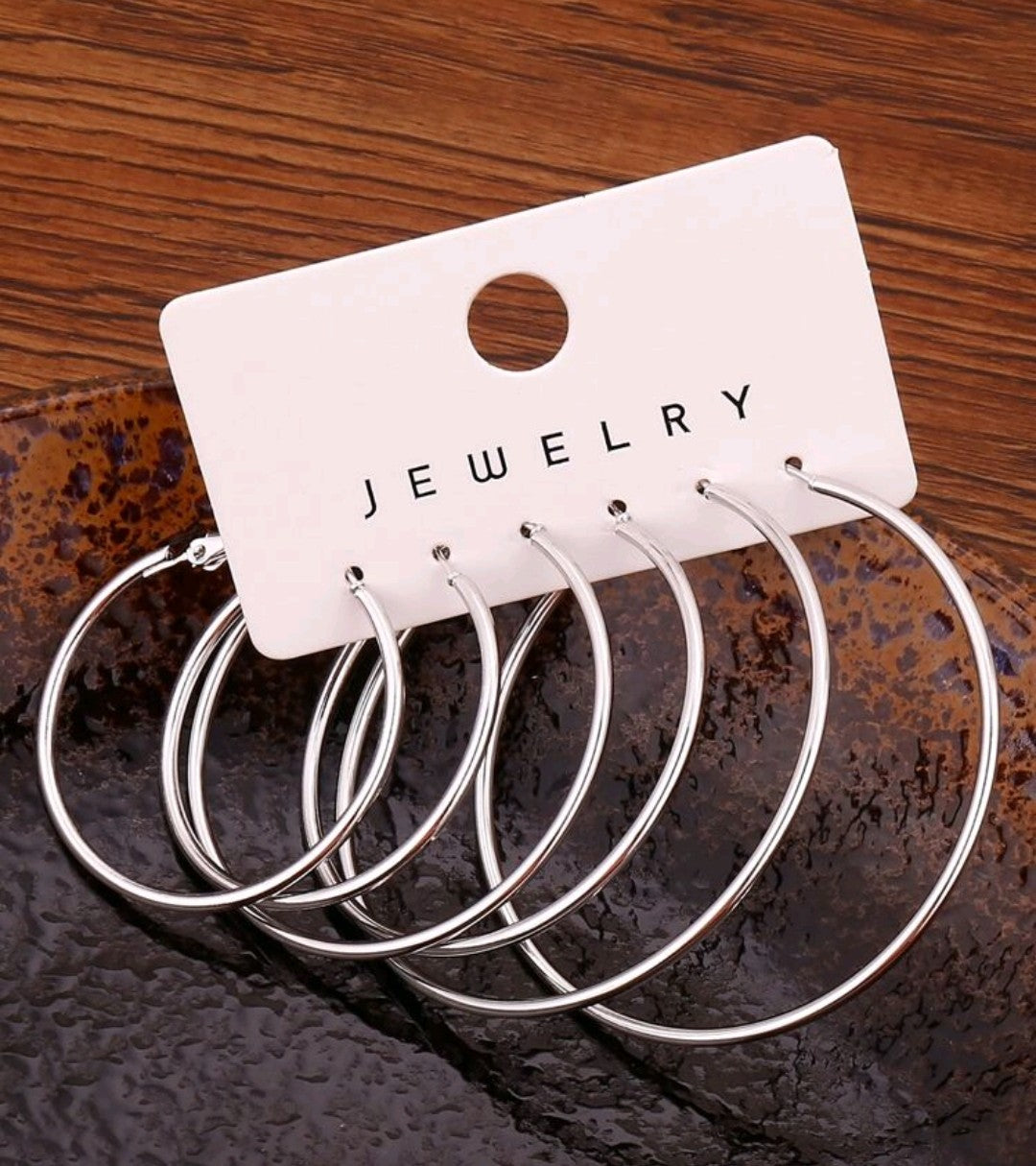 Minimalist Silver Hoop Earrings