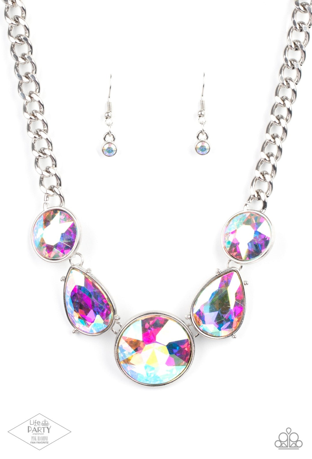 All The World's My Stage Multi Necklace (Iridescent)