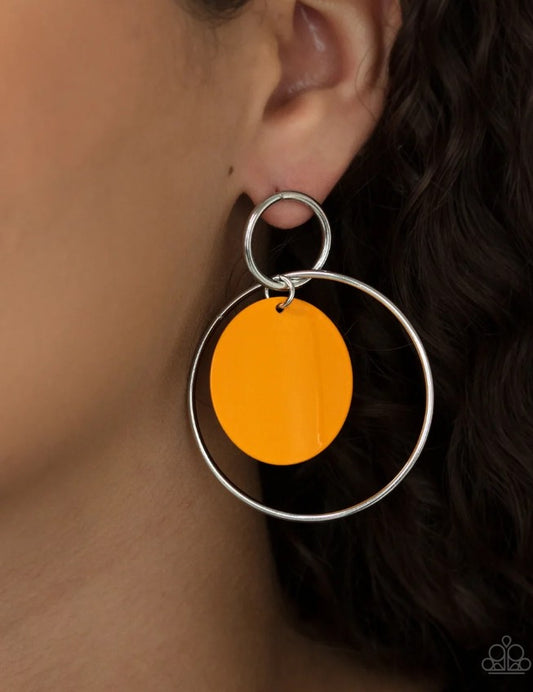 POP, Look, and Listen - Orange Earring