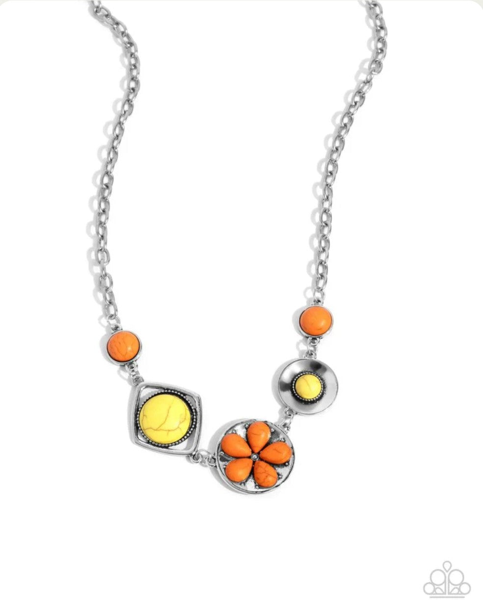 Stony Someday - Orange Necklace