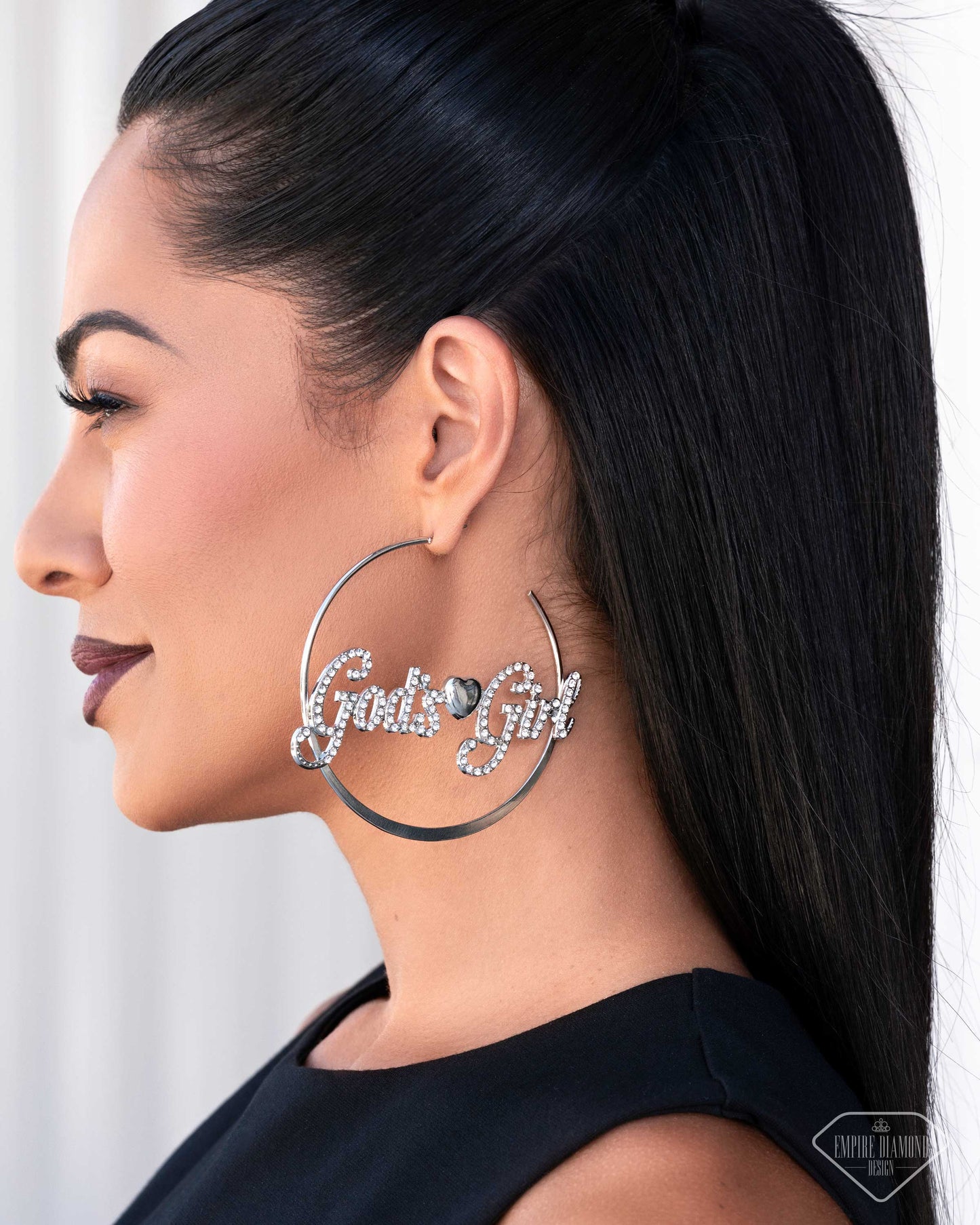 God's Girl Silver Earring