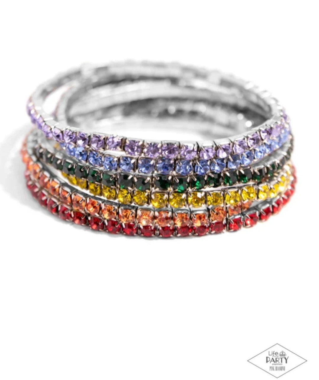 Rock Candy Range - Multi Bracelet and Stacked Symmetry - Multi Earring Set
