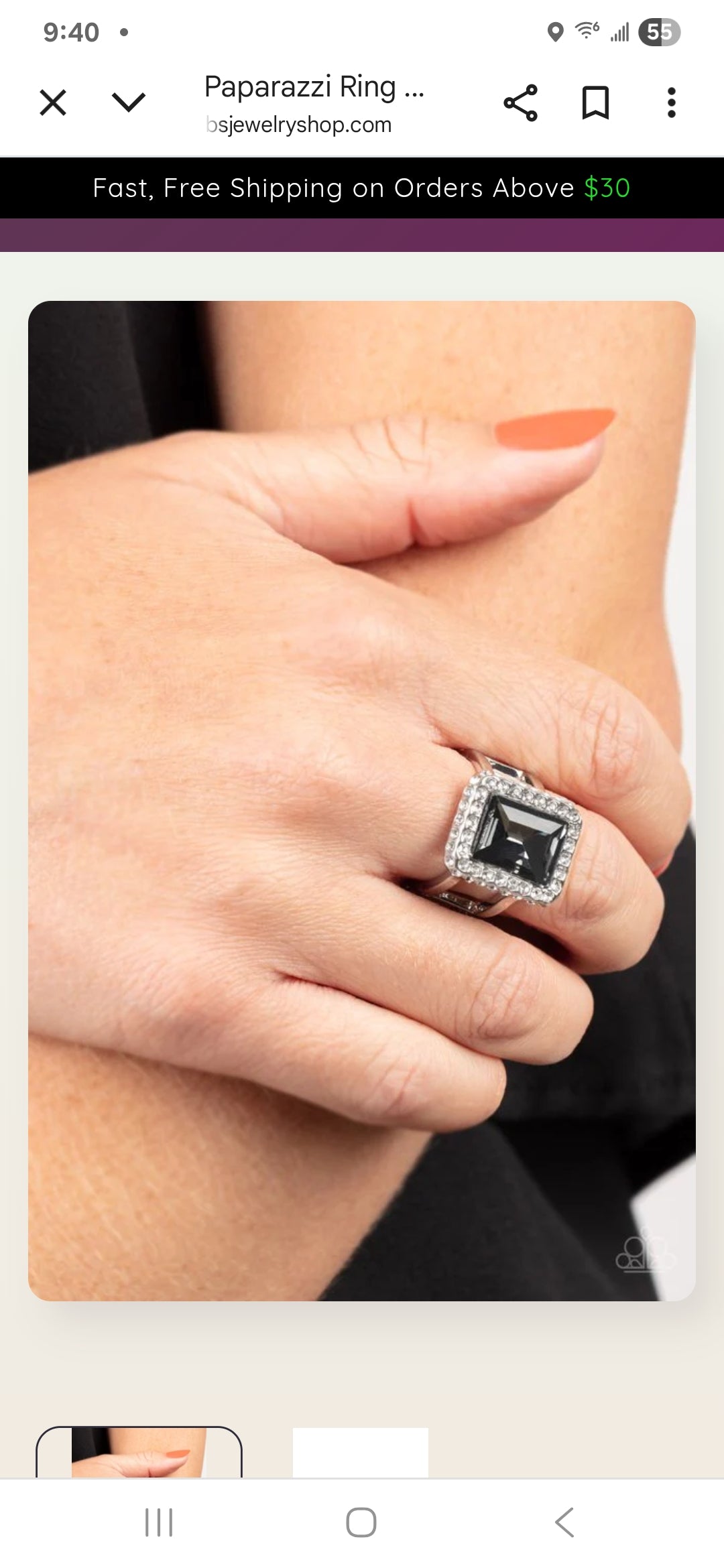Glamorously Glitzy - Silver Ring
