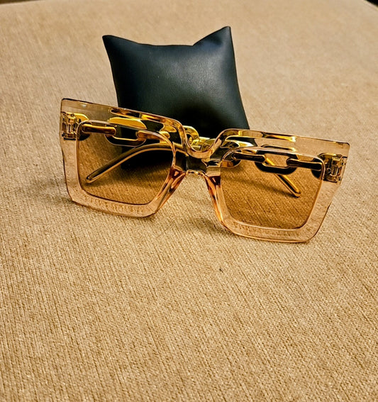 Champagne Sightings Gold Sunglasses