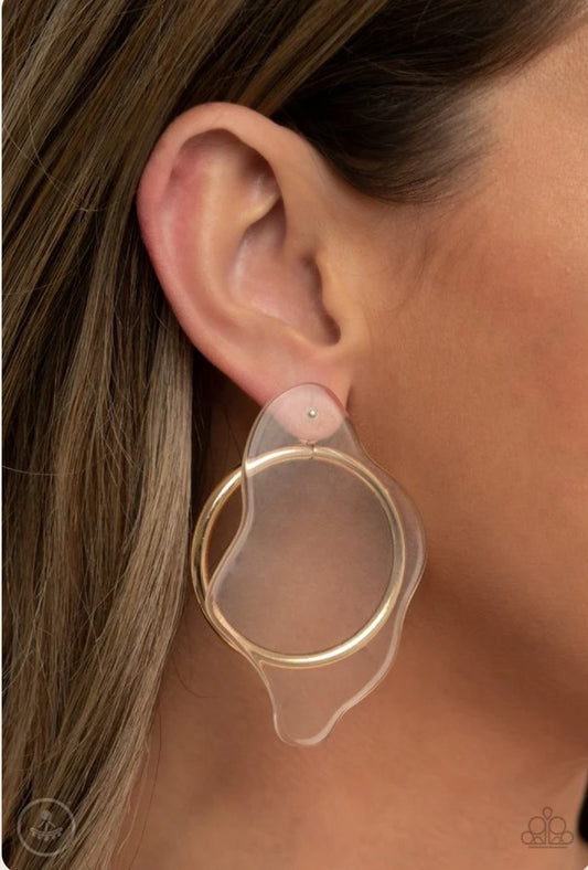Clear The Way! - Gold Earring