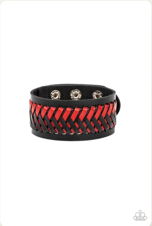 Punk Rocker Road Red Urban Wrap Bracelet